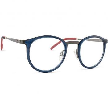 Tommy Hilfiger TH 1845 PJP Blue Prescription Glasses for Men, Ø 49 mm, Unisex, Plastic Panthos Frame