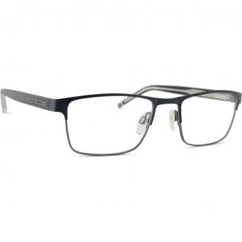 Tommy Hilfiger TH 1944 Full-Rim Square Eyeglasses with Blue Stainless Steel Frame, 55mm/20mm/145mm