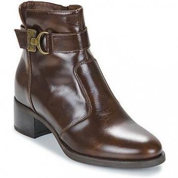 NeroGiardini Women's Low Ankle Boots in Brown, Heeled, Size: 9 US, Leather, Elegant Quality Style