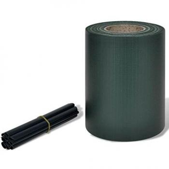 vidaXL Garden Privacy Screen PVC 70x0.19 m Green