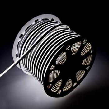 Manguera LED Neon Flex 6W 6000ºK 220VAC 8x16mm Simple 120xSMD2835 6W/M x1M 40.000H - Blanco Frío