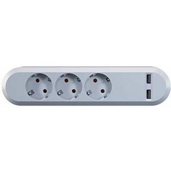 Regleta de alimentación Bachmann SMART 3 salidas AC, 2 puertos USB, 1.5 m