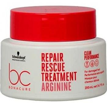 Schwarzkopf Professional BC Bonacure Repair Rescue Treatment 200ml - Hair Mask for Dry and Damaged Hair, Contains Arginine, Deep Conditioning Formula, Restores Elasticity and Strength
