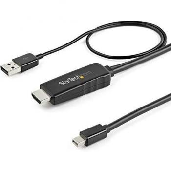 StarTech.com 3ft HDMI to Mini DisplayPort Cable 4K 30Hz - Active Adapter Converter with Audio - USB Powered - Compatible with Mac & Windows - Male to Male Video Adapter Cable