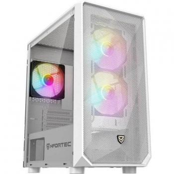 Nfortec Dys Cristal Templado USB 3.0 ARGB Blanca