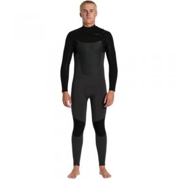 Traje neopreno Quiksilver Marathon Sessions 4/3mm negro - MT, de manga larga, con cremallera en el pecho, fabricado en neopreno Stretch FLIGHT ECO
