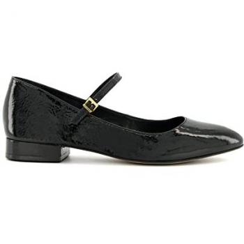 Dune London 'Hipplie' Low-Block-Heel Black Mary Jane Ballet Pumps Size UK 5