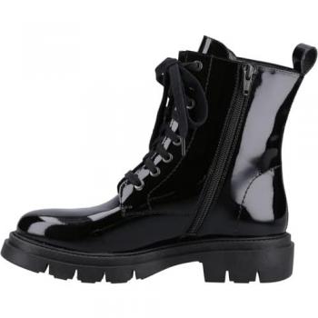 Hush Puppies Rhea Women's Black Leather Ankle Boots