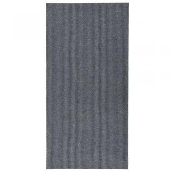 Alfombra de pasillo atrapa suciedad 100x200 cm gris vidaXL