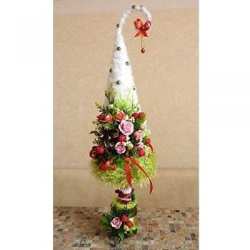 Hecho a mano topiario Floral Espuma porcelana plástico Papá Noel decoración para el hogar