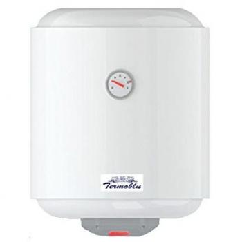 Termo eléctrico vertical Aqua+ 50 litros, modelo TERMOBLU 50 VR, con capacidad de 50 litros, diseño vertical, sistema de calentamiento eficiente y resistente a la corrosión