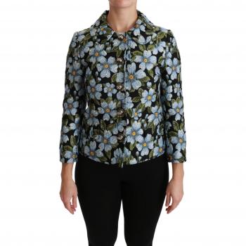 Dolce & Gabbana Multicolor Floral Brocade Blazer Coat Jacket, Polyester, Elegant Design, Female, Size: XS