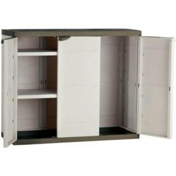 Plastiken M282965 - Armario de Resina Medio 3 Puertas plastek 88 x 105 x 44 cm