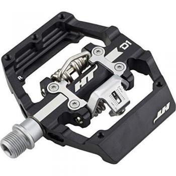 HT D1 Pedales Mixtos (Plata/Auto), Unisex Adulto, Negro
