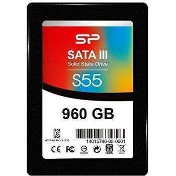 Silicon Power Delgado S55 - 960 GB interna unidad de estado sólido con altas velocidades de lectura / escritura 510/450 MB / s de 2,5 pulgadas SATA III 7mm