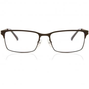 SmartBuy Collection Rectangle Full Rim Metal Men's Prescription Glasses - Brown - Size 54 - Blue Light Block Available