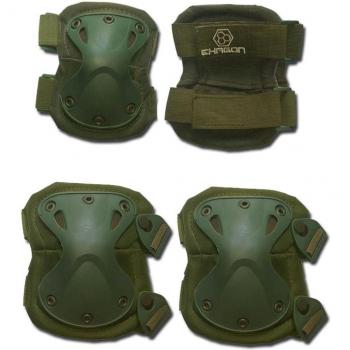 Exagon Kit rodilleras + coderas X-Tac Airsoft, OD
