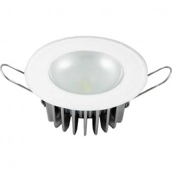 LUMITEC 113190 MIRAGE - FLUSH MOUNT DOWN LIGHT - GLASS FINISH/NO BEZEL - 4-COLOR RED/BLUE/PURPLE NON DIMMING WITH WHITE DIMMING