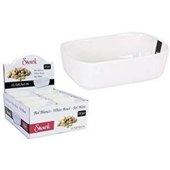 Snack 36697 Bol Blanco, 12.5 x 8.5 x 4 cm, Porcelana