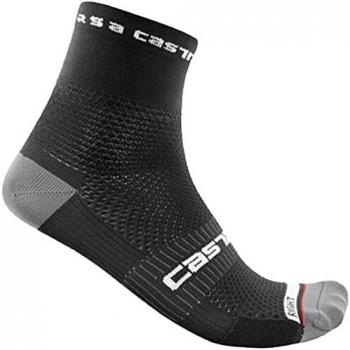 Calcetines Castelli Rosso Corsa Pro 9 Negros para Hombre - Talla L/XL