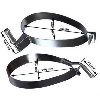 Kit de montaje para silenciador PLANET TECH PL4033 con 2 abrazaderas para Peugeot 206