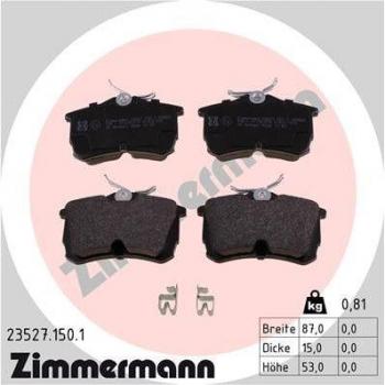 Pastillas de freno ZIMMERMANN 23527.150.1
