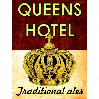 4134 QUEENS HOTEL tradicional Ales libre casa Pub signo nostálgico estilo VINTAGE METAL pared publicidad placa decorativa