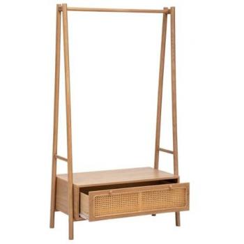 Mueble Recibidor Tiria con 1 Cajón de Madera y Metal - Altura 162 cm, Dimensiones 90x45 cm