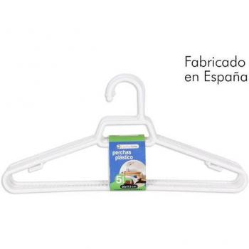 SET DE 5 PERCHAS PLÁSTICO LEO - Organizador de Ropa Resistente y Duradero