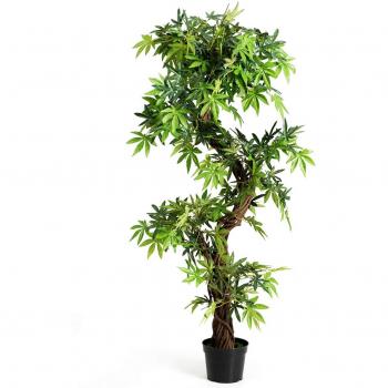 Planta Artificial Árbol Verde 160cm Decoración Interior para Hogar Oficina - Costway