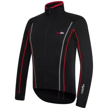 RH + Sprint Chaqueta Ciclismo Hombre, Negro/Rojo, L