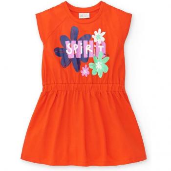 Tuc Tuc - Vestido de niña Rockin The Jungle en rojo con cintura elástica