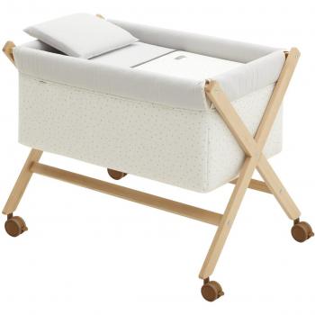 Minicuna Tijera Madera Magia Gris/Natural 55X87X74 Cm
