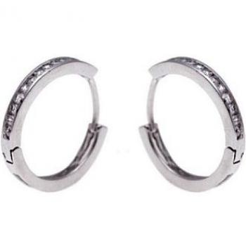 Utoqia Pendientes Essential Plata Y Circonita Brillante