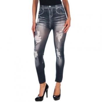 Intimax corsets lencería y moda Rasgados Leggings, Gris, S/M para Mujer