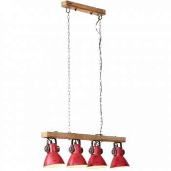 Lámpara de techo 25 W rojo antiguo 90x24x111 cm E27