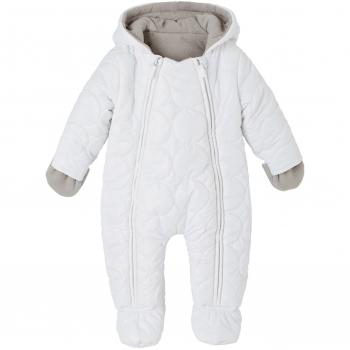 VERTBAUDET Mono - piloto para bebé acolchado y con forro polar Blanco NACIMIENTO - 50CM