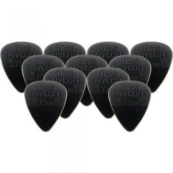 Púas de guitarra Dunlop Nylon Estándar 0,73 mm - Paquete de 12 unidades