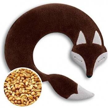 SACO TÉRMICO Leschi de semillas para microondas/para la tensión cervical/Animal: Zorro Noah, marrón