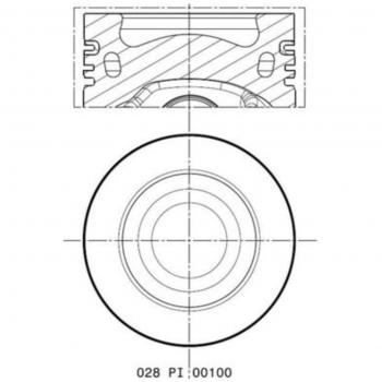 Pistón MAHLE 028 PI 00100 002, Pistón MAHLE ORIGINAL 028 PI 00100 002