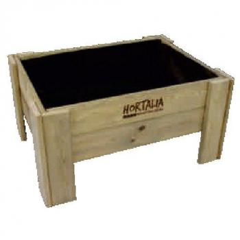 Mesa de cultivo baja Gardenbrico M40 Hortalia 80 L - Dimensiones: 80x60x40 cm, Material: madera tratada, capacidad: 80 litros, diseño ergonómico para facilitar el cultivo en espacios reducidos