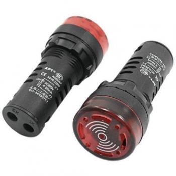 AD16-22SM 21mm LED rojo Lámpara De Señal Alarma Mecánico Vibración AC220V 2 piezas