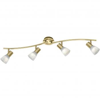Lámpara de Techo LED Levisto 4 Focos Orientables E14 Latón Satinado 3000K 20W