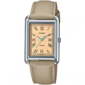 Reloj de mujer Casio LTP-B165L-5BVEF dorado con correa de piel, resistente al agua, diseño clásico y esfera analógica
