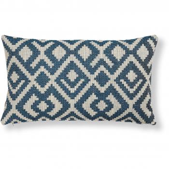 Kave Home Funda cojín Malawi 30x50 cm, Azul