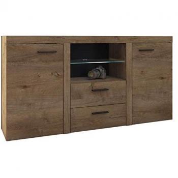 Cómoda Tucson 104 Lefkas Roble con Cajones y Puertas, 82x157x40cm