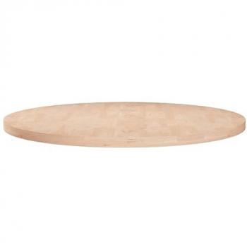 Superficie de mesa redonda madera de roble sin tratar Ø70x2,5cm