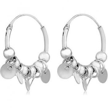 Córdoba Jewels | Pendientes en plata de ley 925 con diseño Arito Chapas Silver