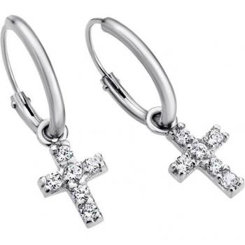 Pendientes Lotus Silver Trendy LP1243-4/1 de Plata con Motivo de Cruz para Mujer