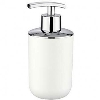 WENKO Dosificador jabón Brasil blanco - a prueba de rotura Capacidad: 0.32 l, Plástico